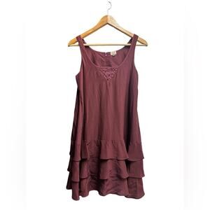 ARITZIA Wilfred Deep Red 100% Silk Sleeveless Dress